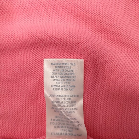 Tres You Vintage Pink Knit Polo Sweater Top 3/4 Sleeve Collared Preppy Retro XL - Picture 8 of 8